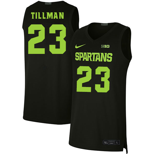 Men Michigan State Spartans #23 Xavier Tillman NCAA Nike Authentic Black 2020 College Stitched Basketball Jersey CO41Z65UQ